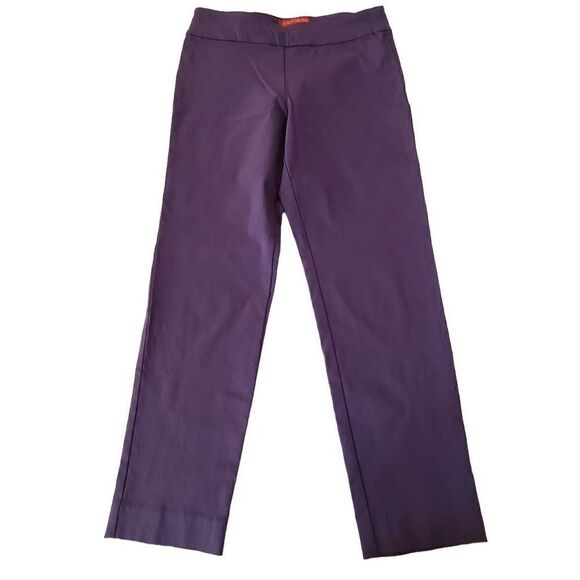 Krazy Larry Womens Pants Pull On Straight Leg Stretchable Waist Blue Size 6 - Picture 4 of 11